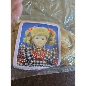 Melissa Doll Wig 51401 Porcelain Size 9 - 10 Blonde Pigtails Curly NWT